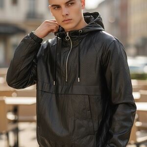 Zara Men's Black Windbreaker Jacket